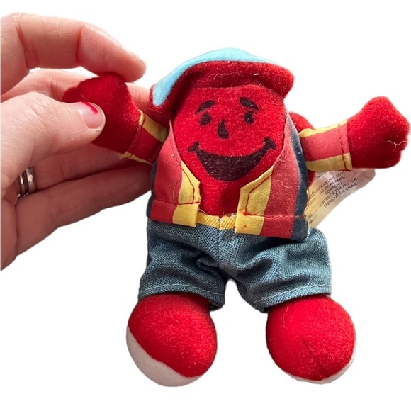 Kraft Kool-Aid Man 4” Plush Red Blue Yellow - Picture 1 of 5